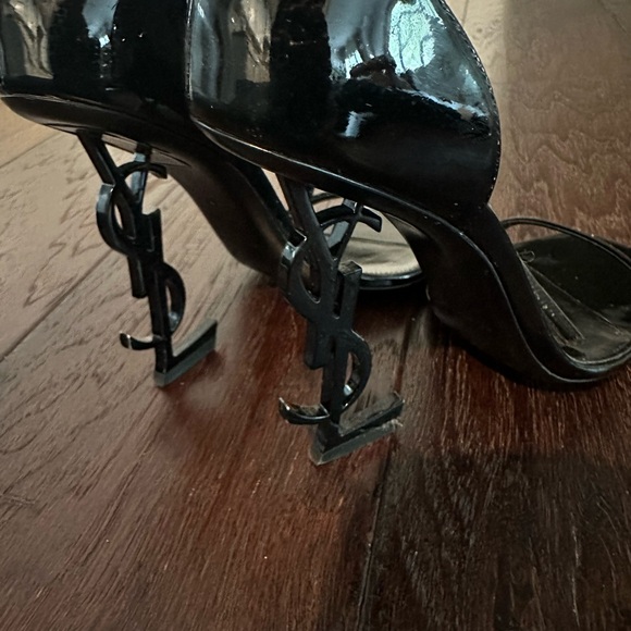 Saint Laurent Opyum YSL Logo-Heel Sandals with Black Hardware - Picture 5 of 5